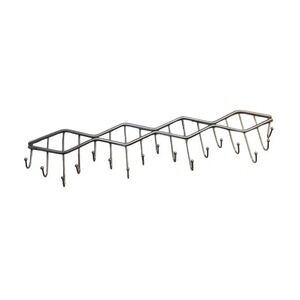 Unbranded Metal Hanging Accessory Rack Unisex OS Silver 16-Hook Diamond Lattice